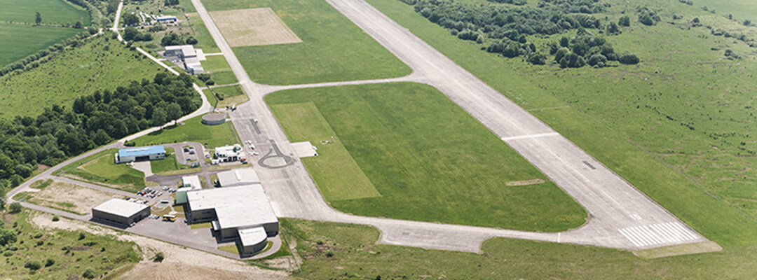 The airfield Eisenach- Kindel from aerial perspective